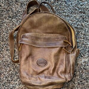 Roots Brown Leather Men's Backpack
